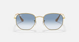 RAY-BAN : RB3548 en Or Arista poli et lentilles dégradé bleu clair | RB3548 001/3F
