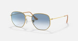 RAY-BAN : RB3548 en Or Arista poli et lentilles dégradé bleu clair | RB3548 001/3F