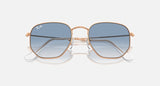 RAY-BAN : RB3548 en or rose poli et lentilles dégradé clair et bleu | RB3548 9202/3f