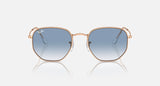 RAY-BAN : RB3548 en or rose poli et lentilles dégradé clair et bleu | RB3548 9202/3f