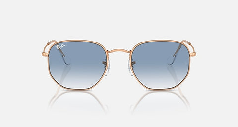 RAY-BAN : RB3548 en or rose poli et lentilles dégradé clair et bleu | RB3548 9202/3f