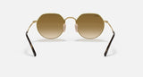 RAY-BAN : JACK en Or Arista poli et lentilles dégradé brun | RB3565 001/51