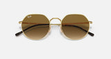 RAY-BAN : JACK en Or Arista poli et lentilles dégradé brun | RB3565 001/51
