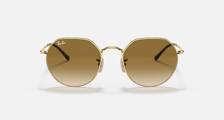 RAY-BAN : JACK en Or Arista poli et lentilles dégradé brun | RB3565 001/51