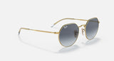 RAY-BAN : JACK en Or Arista poli et lentilles dégradé bleu gris | RB3565 001/86