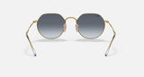 RAY-BAN : JACK en Or Arista poli et lentilles dégradé bleu gris | RB3565 001/86