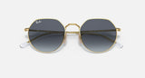 RAY-BAN : JACK en Or Arista poli et lentilles dégradé bleu gris | RB3565 001/86