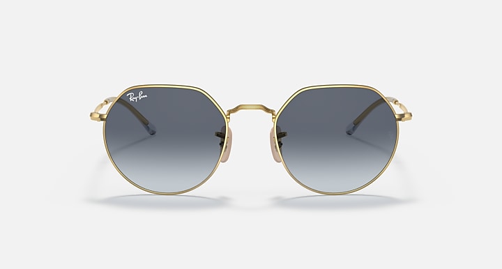 RAY-BAN : JACK en Or Arista poli et lentilles dégradé bleu gris | RB3565 001/86