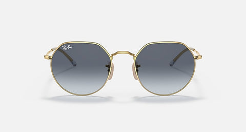 RAY-BAN : JACK en Or Arista poli et lentilles dégradé bleu gris | RB3565 001/86