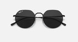 RAY-BAN : JACK en noir poli et lentilles polarisé noir | RB3565 002/48