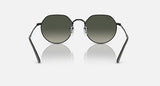 RAY-BAN : JACK en noir poli et lentilles grises | RB3565 002/71