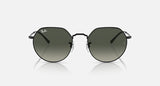 RAY-BAN : JACK en noir poli et lentilles grises | RB3565 002/71