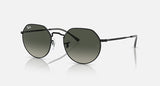 RAY-BAN : JACK en noir poli et lentilles grises | RB3565 002/71