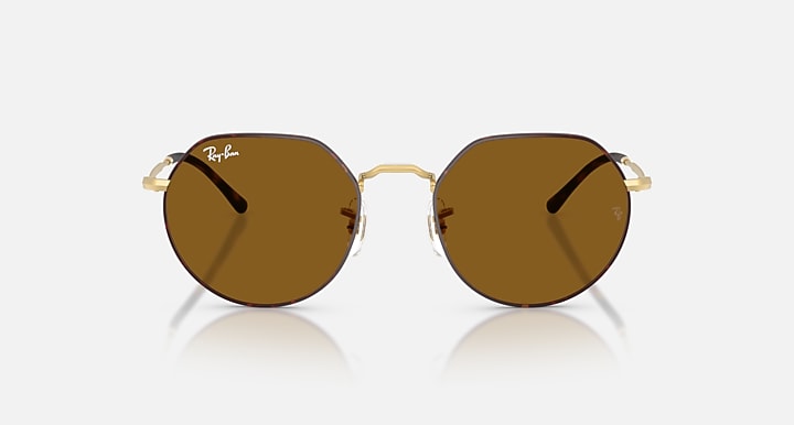 RAY-BAN : JACK en Havana matte sur or arista et lentilles brunes | RB3565 9275/33