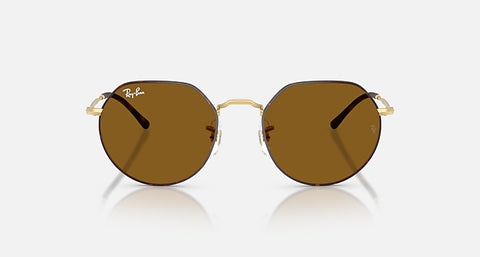 RAY-BAN : JACK en Havana matte sur or arista et lentilles brunes | RB3565 9275/33