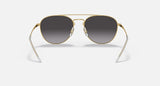 RAY-BAN : PHANTOS en Noir poli sur or arista et lentilles grises | RB3589 9054/8G