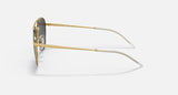 RAY-BAN : PHANTOS en Noir poli sur or arista et lentilles grises | RB3589 9054/8G