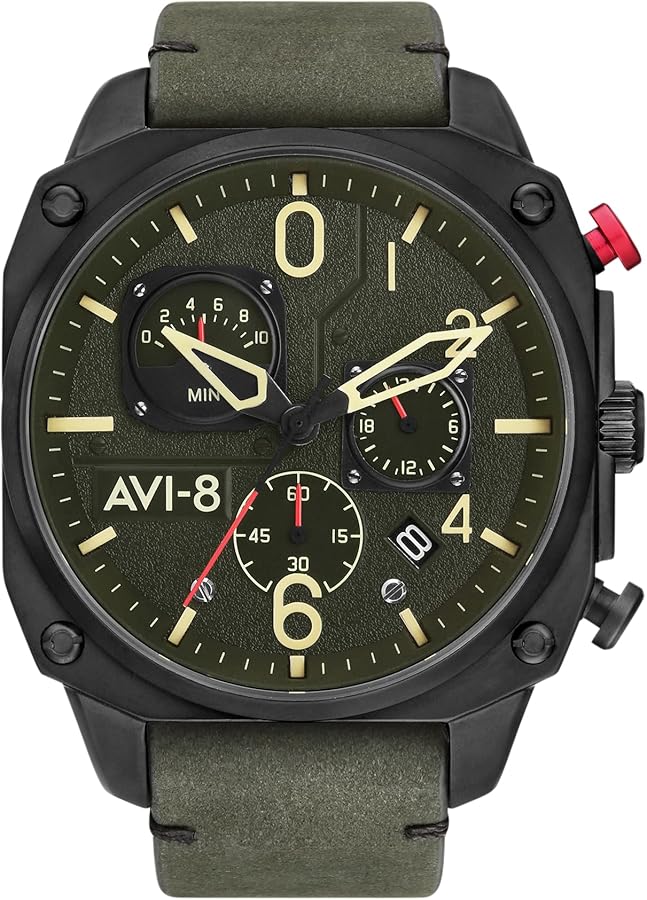AVI-8 : Hawker Hunter Retrograde Chronograph Vert Profond/ Noir , 4052-08