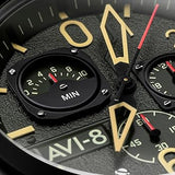AVI-8 : Hawker Hunter Retrograde Chronograph Vert Profond/ Noir , 4052-08