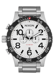 NIXON : Nixon 51-30 Chrono Silver | White Lume