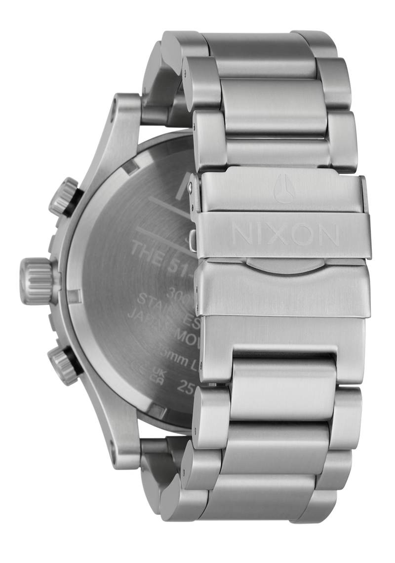 NIXON : Nixon 51-30 Chrono Silver | White Lume