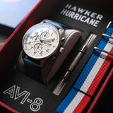AVI-8 : Avi-8 Hawker Hurricane Classic Chronograph Bleu/ Blanc AV-4011-0x
