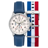 AVI-8 : Avi-8 Hawker Hurricane Classic Chronograph Bleu/ Blanc AV-4011-0x