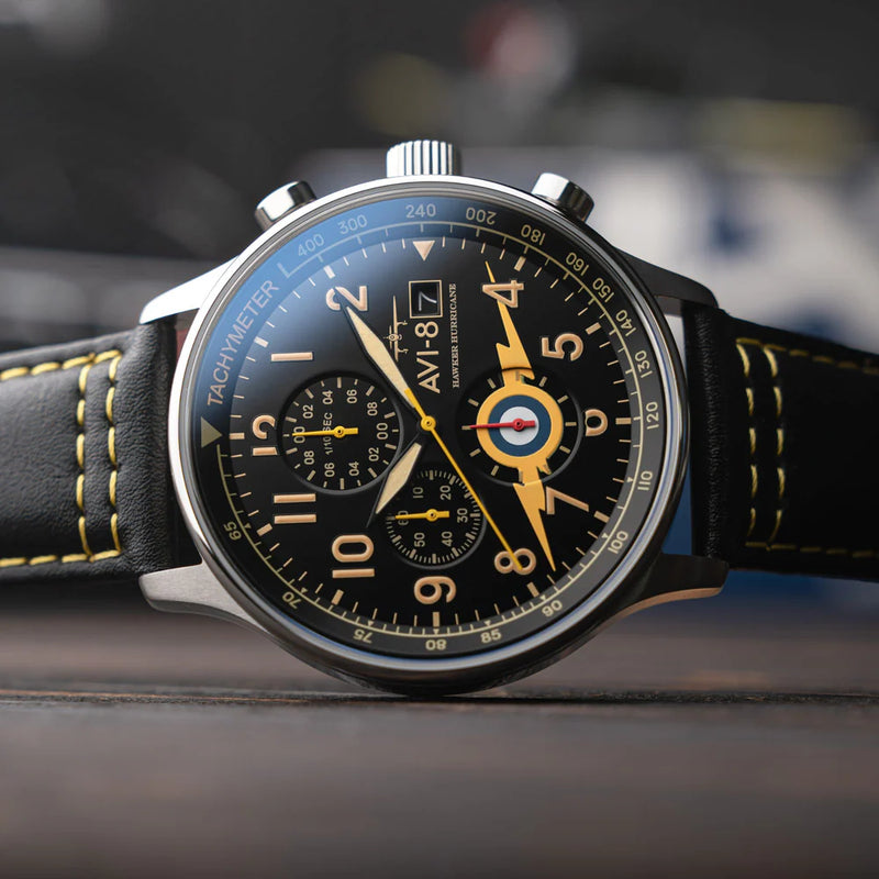 AVI-8 : Avi-8 Classic Chronograph Lightning Orange AV-4011-0z