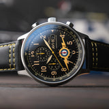 AVI-8 : Avi-8 Classic Chronograph Lightning Orange AV-4011-0z