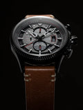 AVI-8 : Avi-8 Hawker Hunter Avon Chronograph Av-4064-03, Brun/ Noir/ Scarlet