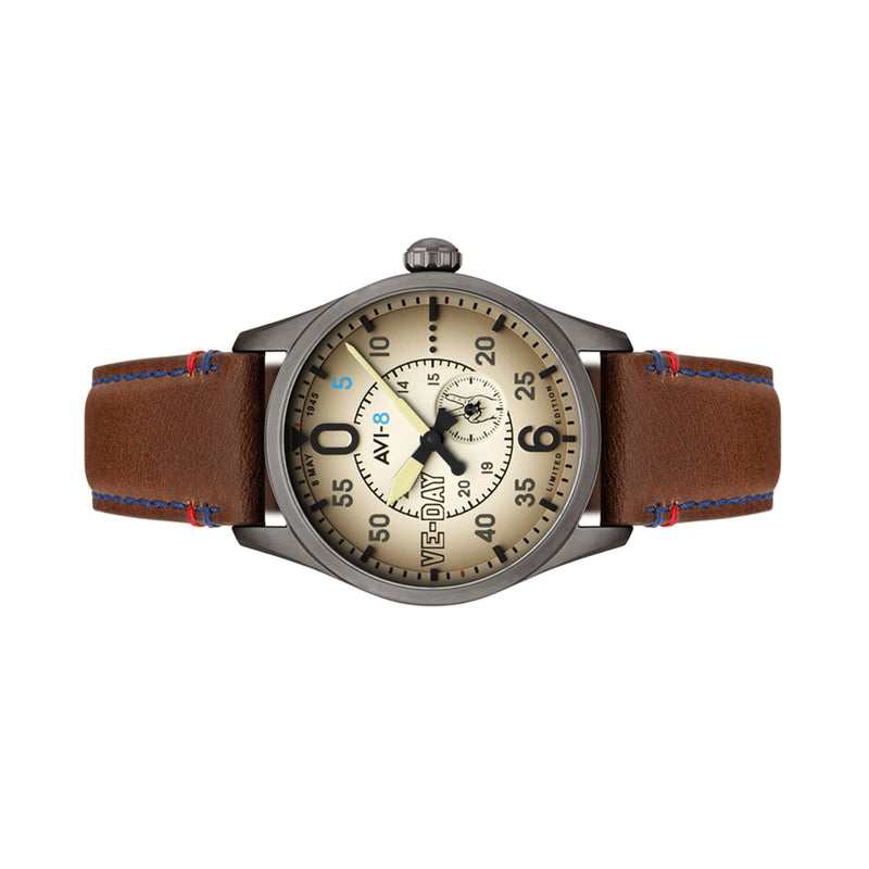AVI-8 : Valour Canvas Spitfire Type 300 Automatic VE- Day 80th | Édition Limitée