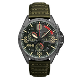 AVI-8 : Avi-8 Mustang Blakeslee Chronograph Meca- Quartz Av-4077-05 Vert