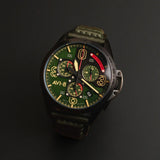 AVI-8 : Avi-8 Mustang Blakeslee Chronograph Meca- Quartz Av-4077-05 Vert