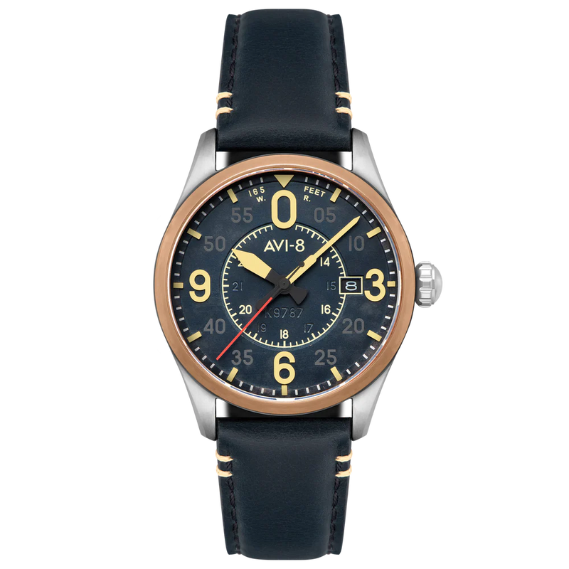 AVI-8 : Avi-8 Spitfire Smith Automatic Bleu Nuit Av-4090-05