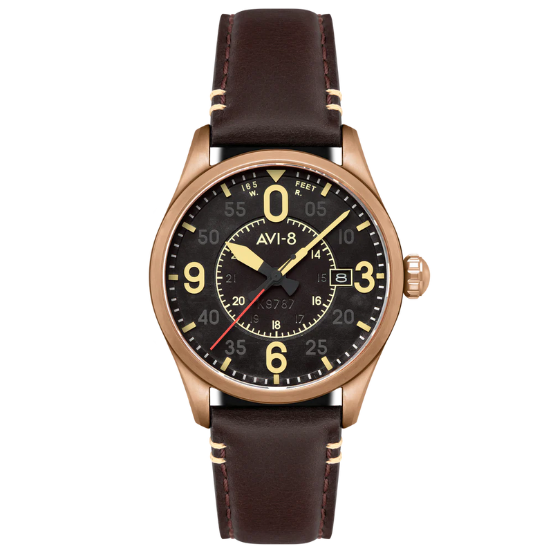 AVI-8 : Avi-8 Spitfire Smith Automatic Noir Vieilli  Av-4090-06