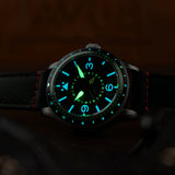 AVI-8 : FLYBOY Airmaster GMT Automatic Engine Black AV-4128-01