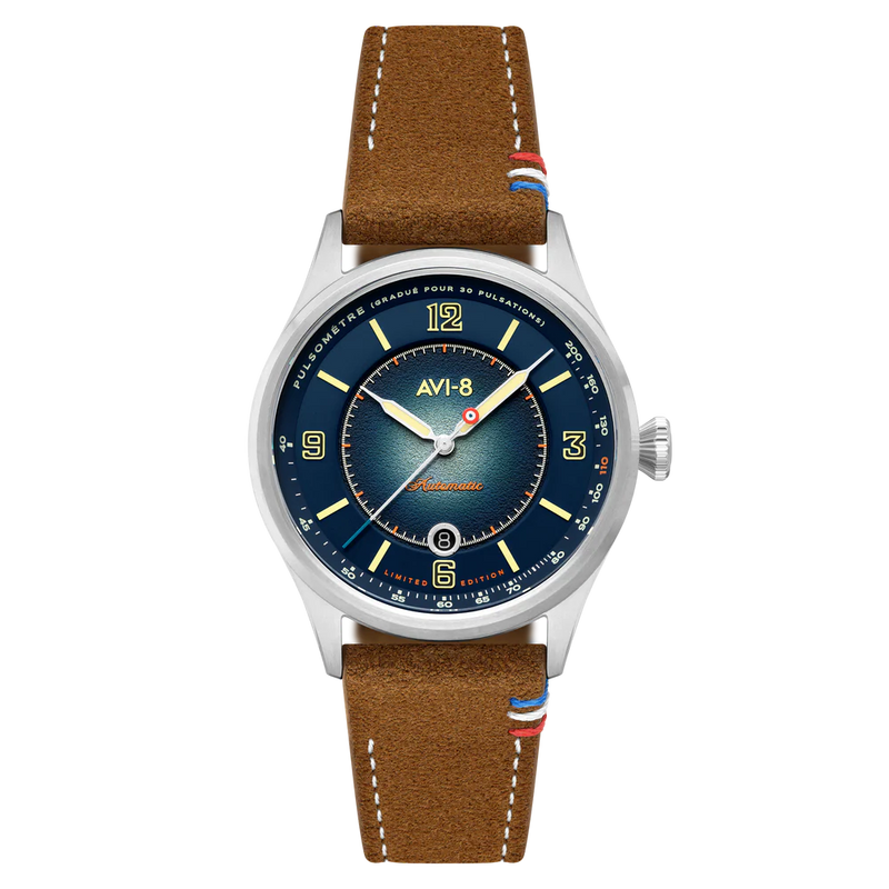 AVI-8 : Flyboy Lafayette Automatic 110th Anniversary Limited Edition Blue Horizon AV- 4153 02