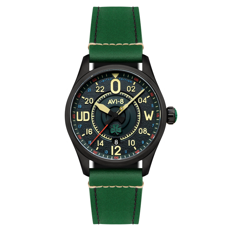 AVI-8 : Avi-8 Spitfire smith 24 Hour Automatic Paddy Green 4154-01