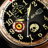 AVI-8 : Avi-8 X Mr. Skelly Hawker Hurricane Classic Chronograph 1924us, Édition Limitée