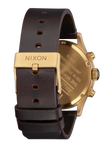 NIXON : Sentry Chrono Leather Gold/ Indigo, A1391-5033-00
