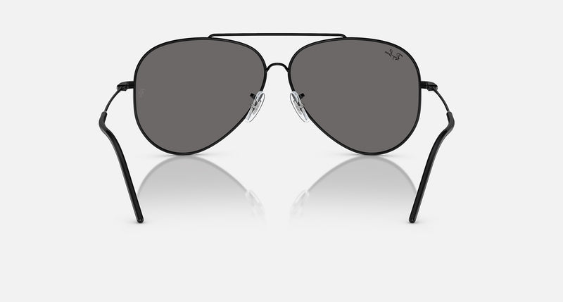 RAY-BAN : Ray-Ban Lenny Kravitz Aviator Reverse, Black, Silver Miroir, Rbr0101s 002/ GS