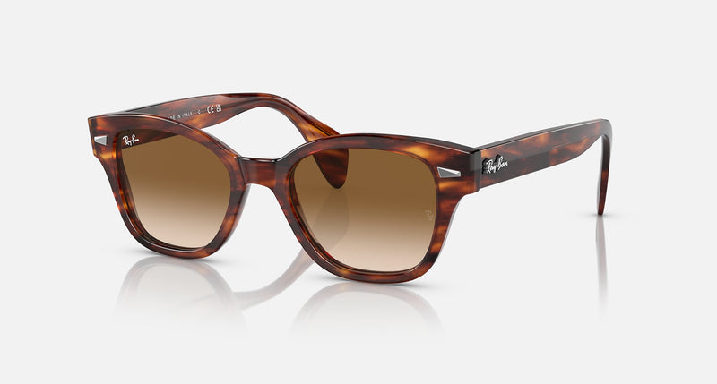 RAY-BAN : Ray-Ban, Poli Rayé Brun, RB0880 954/ 51 52