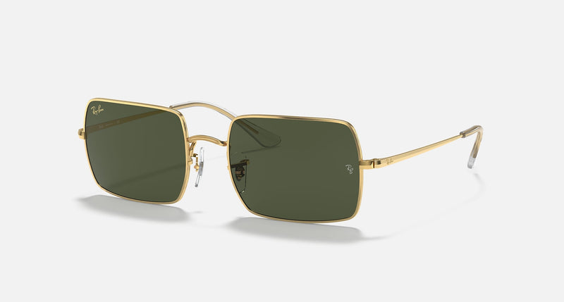 RAY-BAN : Ray-Bam Rectangle, Or/ Vert, Rb1969 9196/ 31 54