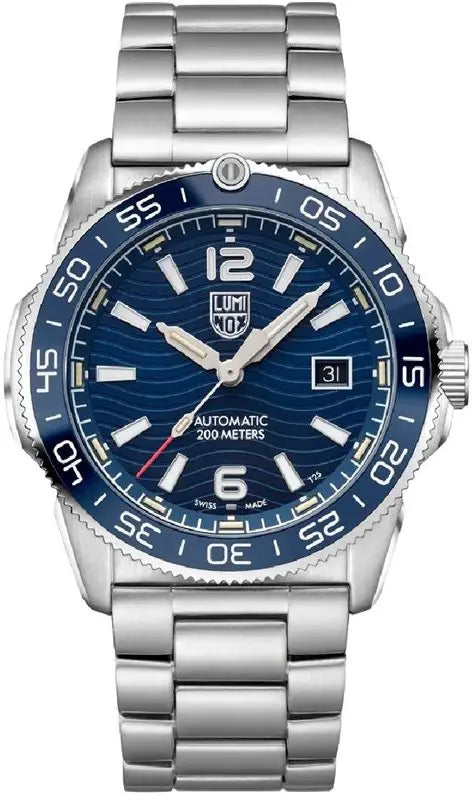 LUMINOX : Luminox Pacific Diver Automatic Watch 42mm with Textured Blue Dial