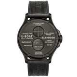 U-BOAT : U-Boat Darkmoon 44mm 8464 Black dial rubber strap