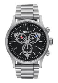 NIXON : X Grateful Dead Sentry Chrono Silver Black