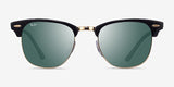 RAY-BAN : Clubmaster Classic À Pont Bas, Acétate Noir sur Havane | Rb3016 12773k 51
