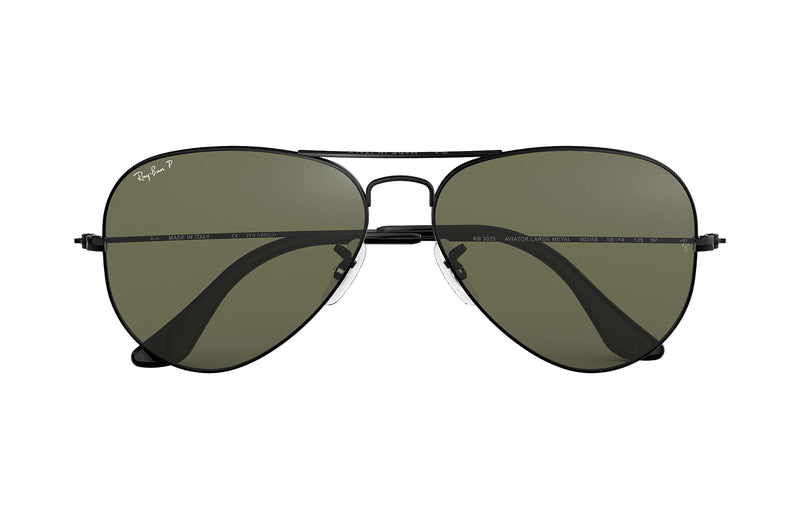 RAY-BAN : Aviator Classic, Noir/Vert Classique G-15