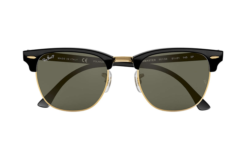 RAY-BAN : Clubmaster Classic À Pont Bas, Noir/Vert Classique G-15