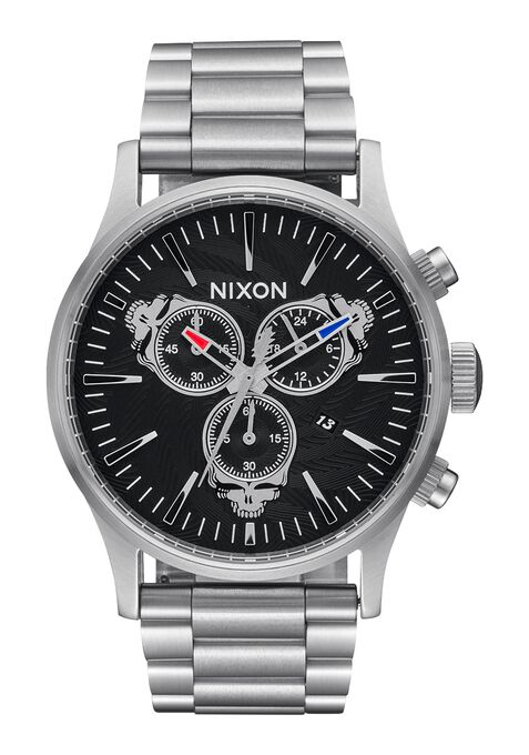 NIXON : Nixon X Grateful Dead Sentry Chrono, A1338-625-00, Silver Black